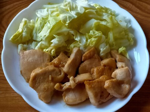 鶏むね肉の焼き肉〜キャベツ添え〜